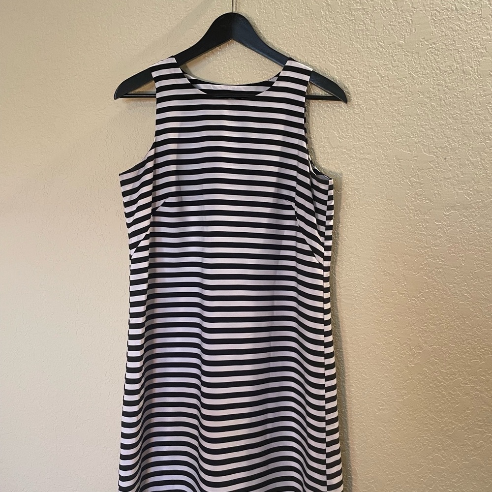 Cupio Black and White Striped Mini Dress